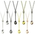 thumbnail image 1 of 8 Pcs Mini Crown Spoon Necklace, Pocket-sized Snuff Spice Spoon Keychain Tiny Spoon, Teaspoon Pendant Necklace Snuff Spoon Necklace For Fancy Dress Pa, 1 of 4