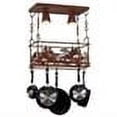 thumbnail image 2 of Meyda 143744 24 in. Fisherman Pot Rack with 2 Downlights, Rust, 2 of 2
