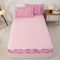 thumbnail image 4 of Homewish Funny Axolotl Zipper Twin Comforter Sets with Fitted Sheet and 2 Pillowcases For Kids Girls,Pink Animal Zipper Bedding Set,Pink Reversible,4 Pieces, 4 of 7