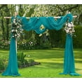 thumbnail image 3 of WARM HOME DESIGNS 12 Feet Long Sheer Green Teal Color Window Scarf,55 (W) X 144 (L) Inches in Size.AM Teal 144, 3 of 3