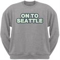 thumbnail image 1 of On to Seattle Heather Grey Adult Crew Neck Sweatshirt, 1 of 1