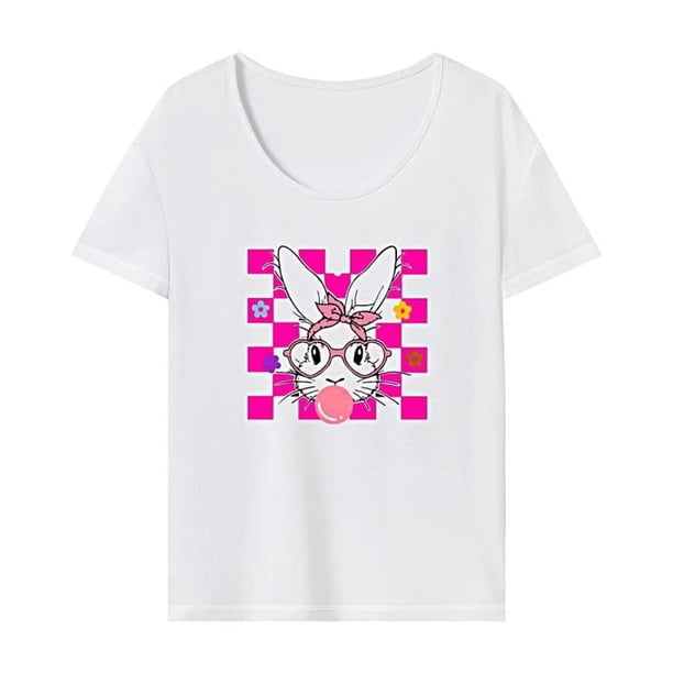 Camiseta para mujer Recuerdo Cuello redondo Trajes Moda Casual Ajuste regular Cuello redondo L