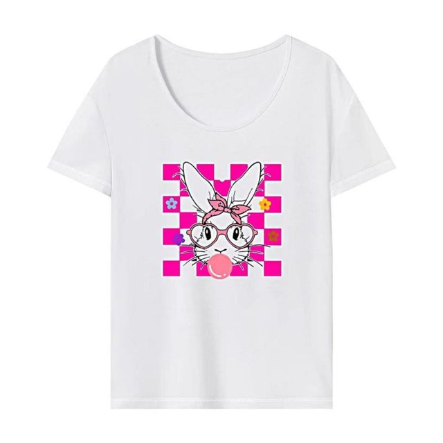Camiseta para mujer con cuello redondo, suave, cuello redondo, camisetas de verano para el trabajo y los desplazamientos M