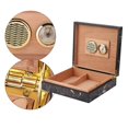 thumbnail image 3 of Vintage Mini Portable Humidor Cigar Box Wooden Cigarette Container Storage Case (Marble), 3 of 4
