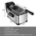 thumbnail image 6 of Barara King 3.2 Quart Electric Stainless Steel Deep Fryer with Timer, 6 of 11
