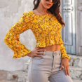 thumbnail image 1 of Top De Mujer, Blusa De Primavera Con Estampado Floral De Manga Larga Y Cintura Alta Para El Hogar ANGGREK  No, 1 of 7