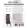 thumbnail image 6 of JWD Women's Elastic High Waist Maxi Skirt - Back Slit Flowy Wrap Skirt with Pockets for Casual Work Dark Gray M, 6 of 10