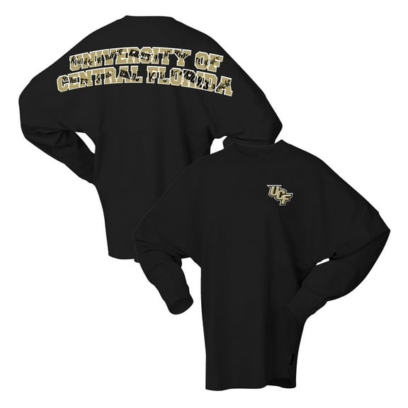 Unisex Spirit Jersey Black UCF Knights Oversized Preppy Long Sleeve T-Shirt