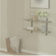 thumbnail image 3 of Pomona 36"W Metal and Solid Wood Wall Shelf, 3 of 7