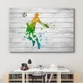 thumbnail image 3 of wall26 Canvas Print Wall Art Colorful Spray Paint Graffiti Soccer Player Sports &amp; Fitness Athletes Digital Art Realism Boy's Bedroom Decorative Urban Rustic for Living Room, Bedroom, Office - 24&, 3 of 5