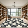 thumbnail image 2 of ODIKA 4'x6' Machine Washable Non-Slip Area Rug, Geometric Charcoal High Traffic Rug, Gray, 1009919, 2 of 7