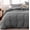 Gray, variant on Sleep Zone Washed Microfiber 100gsm Duvet Cover Set, All Season Bedding, Queen Black
