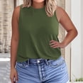 thumbnail image 2 of fatyb Plus Size Tank Tops for Women Round Neck Sleeveless T Shirts Loose Plain Summer Casual Blouses, 2 of 5