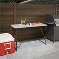 COSCO 4 ft. FoldinHalf Portable Utility Table, Gray, Indoor/Outdoor