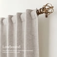 thumbnail image 3 of NICETOWN 100% Blackout Linen Textured Curtains, 52" x 84", 2 Panel Set, Thermal Insulated Room Darkening Window Drapes for Bedroom and Living Room, Beige, 3 of 9