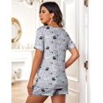 thumbnail image 4 of Ekouaer Womens 2-Piece Pajama Set Soft Short Sleeve Lounge Set with Pocket, 4 of 6
