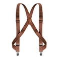 thumbnail image 2 of SGFCWSX Men's Utility X-Back Suspenders, Adjustable 4-Clip Elastic Outdoor Brown, 2 of 3
