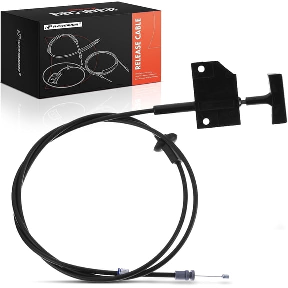 A-Premium Front Hood Latch Release Cable with Handle Compatible with Chevrolet S10 1982-1993, S10 Blazer 1983-1994 & GMC Jimmy, S15, S15 Jimmy, Sonoma, Syclone, Typhoon & Oldsmobile Bravada, 73 Inch