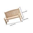 thumbnail image 2 of IFANLANDOR 4Set Mini Garden Decorative Bench Khaki Wood for Landscape Decoration, 2 of 8
