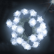HQZY 1.5/3m 10/20 LED Rose Christmas Decoration String Lights Simulation LED Light Post Lantern Lighting Fairy Lights Home Flower Party