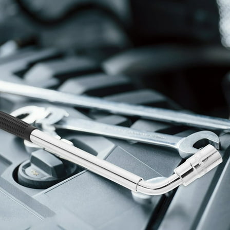 Supvox Adjustable Ratchet Wrench Steel Silver 1 Set 12.6 x 3.1 x 0.8in For Car Owners