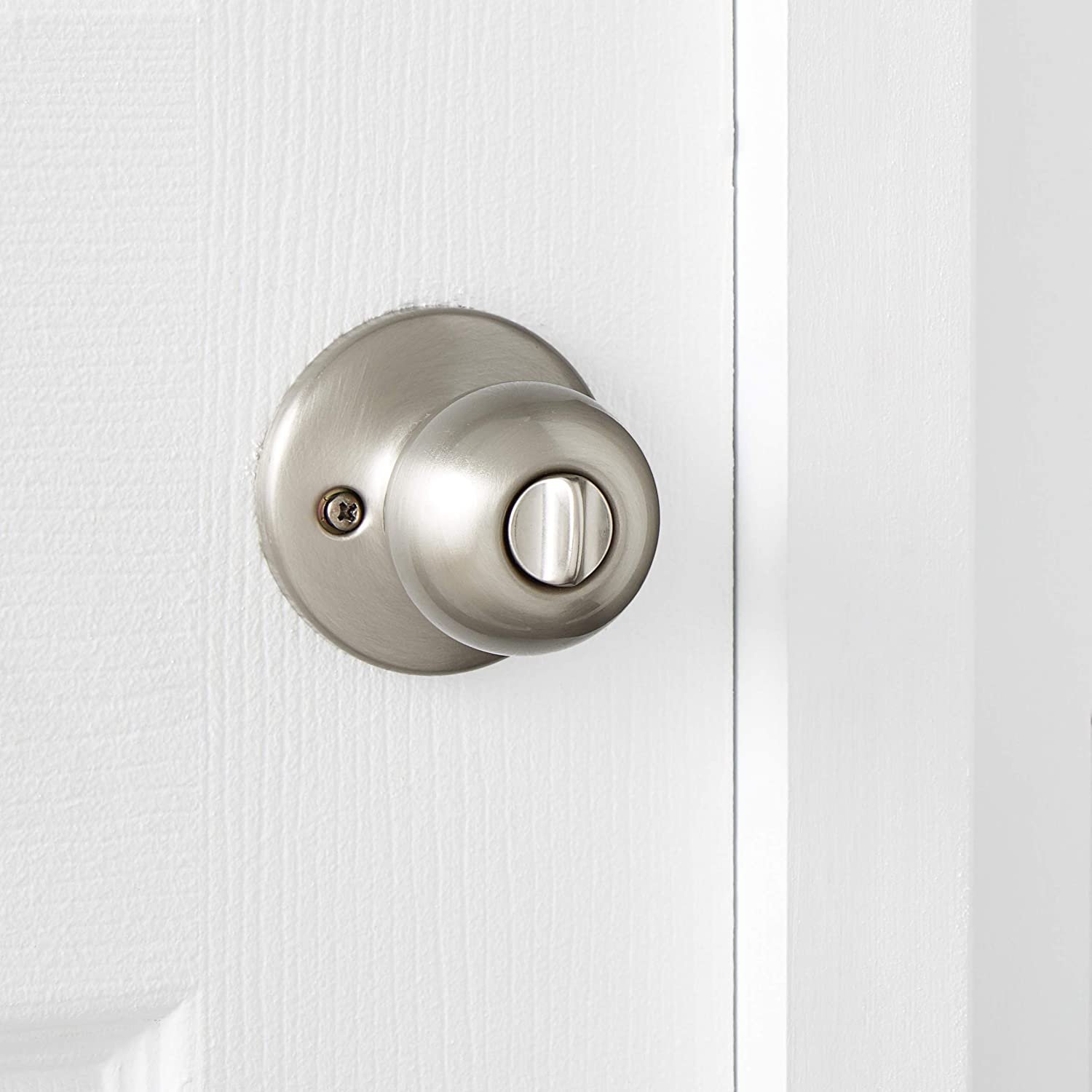 Kwikset Polo Keyed Entry Door Knob Lockset 94002-826 - Adjustable, Satin Nickel - 1 Pack