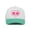 WHITE/GRN, variant on White Brown Tennis Pro Graphic Trucker Hat – Polyester Knit, Mesh Back, Structured