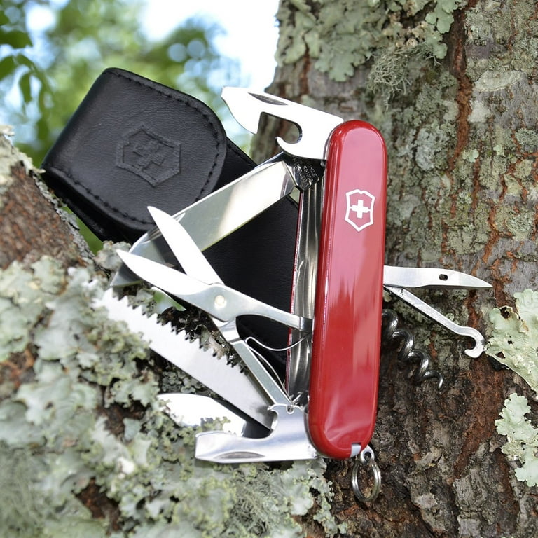Victorinox Huntsman Pocket Knife with Pouch (Red) 