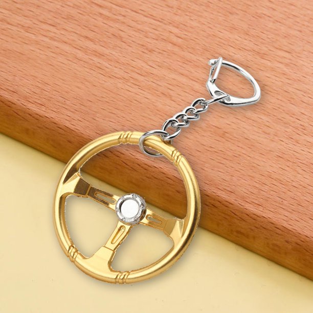 Sunjoy Tech Key Chain Burr Free Reusable Zinc Alloy Steering Wheel
