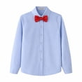 thumbnail image 5 of Girls Boys School Uniform Dress Shirt Long Sleeve Button Front Collared Formal Casual Top for Students Basic School Uniform, 5 of 6