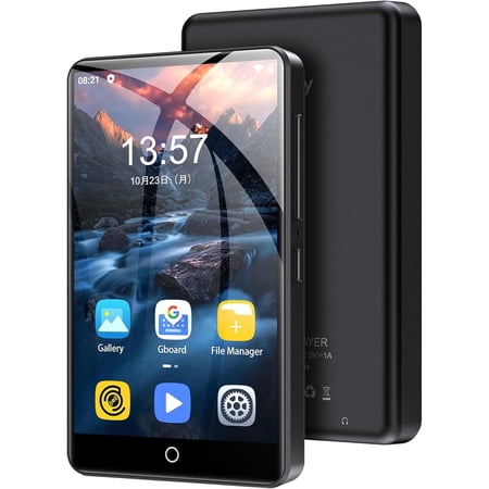 80GB MP3 Player with Bluetooth and WiFi, 4" Touchscreen MP3 MP4 Player with Spotify, Amazon Music, Deezer, Audible, Android Music Player with Speaker, FM Radio, Sound Recorder, up to 512GB