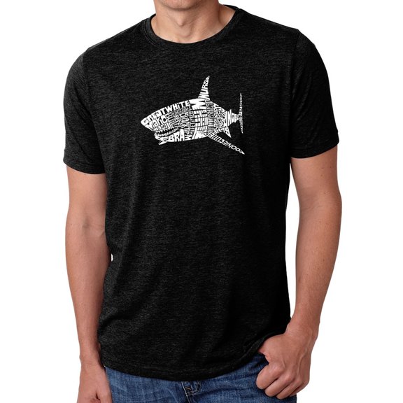 LA Pop Art Men's Premium Blend Word Art T-shirt - SPECIES OF SHARK