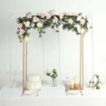 thumbnail image 6 of Efavormart 48" Tall Gold Adjustable Over The Table Metal Stand, Collapsible Flower Arch Rod Stand, 6 of 11