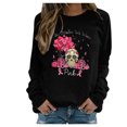 thumbnail image 1 of Sudaderas cortas con estampado de manga larga informal para mujer a la moda de pecho Fridja  ghj987+687, 1 of 8