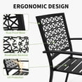thumbnail image 4 of 3 Piece Outdoor Patio Table and Chairs Set Small Bistro Table and Chairs Set of 2 Coffee Table Balcony Furniture Sets for Apartments Outside Bistro Dining Sets for Backyard/Porch/Deck/Pool (Black), 4 of 7