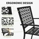 thumbnail image 4 of 3-piece outdoor patio mesa y sillas set: small bistro mesa con 2 sillas in negra para apartments, backyard, porch, deck, o pool, 4 of 7