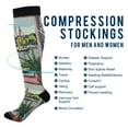 thumbnail image 2 of FORMRS Womens Knee High Socks Casual Long Thick Travel Daily Wear, 1 Pair, Window Plants, 2 of 6