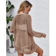 thumbnail image 4 of 2025 Spring Lightweight Crochet Cardigan for Women Long Sleeve Open Front Knit Oversized Cardigans Sweaters, 4 of 5