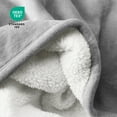 thumbnail image 6 of Bare Home Plush Sherpa Bed Blanket - Fluffy & Soft - Reversible - Lightweight - King, Light Gray, 6 of 10