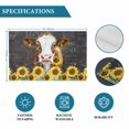 thumbnail image 6 of Farmhouse Cow Placemats Set of 12, Vintage Country Sunflower Botanical Black Placemats for Dining Table, Place Mats for Kitchen Tabletop, Waterproof Wipeable Dining Table Mats Set, 6 of 9