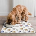 thumbnail image 2 of Scientific Mushroom Pet Food Mat - Absorbent Non-Slip Dog Bowl Mat - Waterproof Base - Botanical Design - 4-Layer Protection for Puppies & Senior Dogs 12"X19", 2 of 2