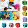 thumbnail image 2 of XUYAN Large Foam Dice Color Foam Dice 3.15 Inches Big Dice for Building Educational Math Teaching Pastime Party 6 Foam Dice Anxiety Dice for Stress 𝑹𝒆𝒍𝒊𝒆𝒇, 2 of 7