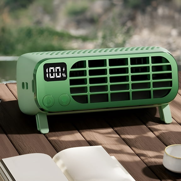 HIBIBUD 2026 New Mini Portable Air Conditioner Standing Fans That Blow Cold Air Small Fans Portable Plug in Electric Smart Fan for BedroomNew Ac Cooling Fan for Room (Green)