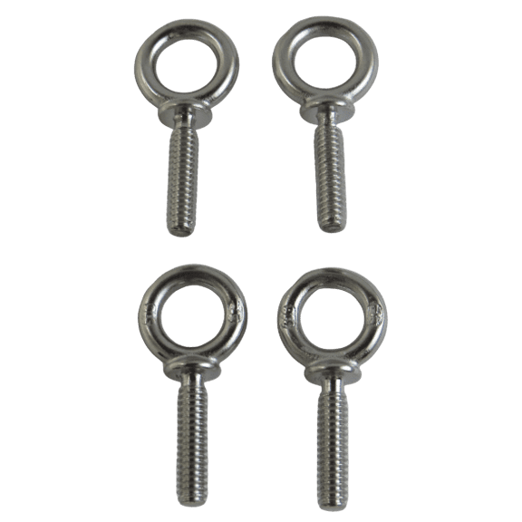 4 Pieces Stainless Steel 316 5/16" x 1 1/8" UNC Machinery Eye Bolt Marine Grade