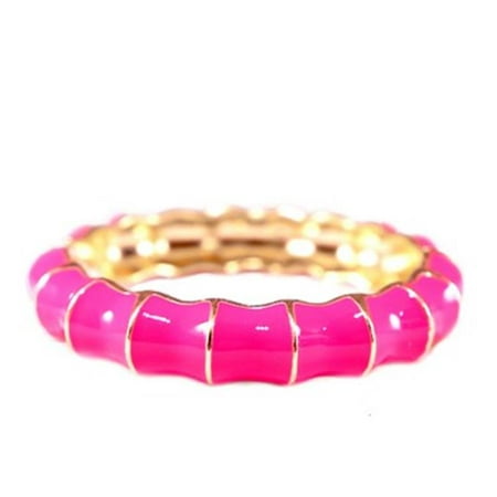 C Jewelry Gold-Fuchsia Tone Epoxy Bracelet
