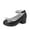 BLACK-PAT, variant on BURUDANI Women's Mary Jane Flats Square Toe Comfortable Casual Slip On Dress Shoes Ballet Flats with Buckle Strap