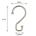 thumbnail image 4 of Bath Bliss Silver Zinc Alloy Shower Curtain Rings, Satin (12 Count), 4 of 6