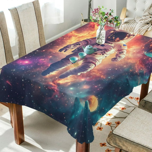 BZSMCE Square Tablecloth Astronaut Pattern Pattern Tableclothes