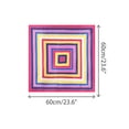 thumbnail image 3 of INSPIRE CHIC Women Colorful Striped Satin Scarf, 23.6x23.6" Square Silk Like Neck Scarves Neckerchief 23.6x23.6"(LxW) Colorful-1, 3 of 6