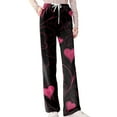 thumbnail image 6 of Resicozy Women's Valentine Pajama Pants Casual Long Pajama Lounge Pants Drawstring Sleepwear Heart Print Design Purple Pink 3XL, 6 of 6